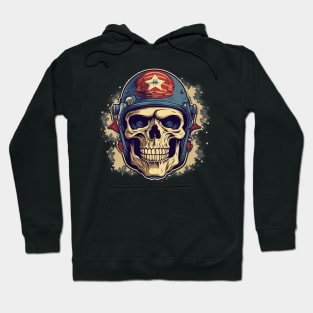 Biker Helmet Pilot Skull Hoodie